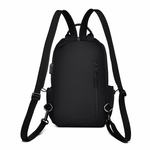 彬澳袋鼠多功能胸包男士双肩背包防水单肩斜挎包胸前小背包男包潮 - 图1