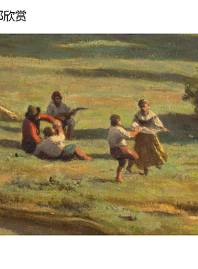法国巴比松画派风景油画装饰画芯