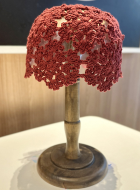 针织帽花朵白头发遮盖神器夏天