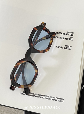 多边形复古玳瑁墨镜男女文艺眼镜