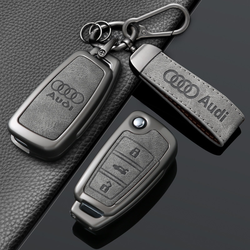 老款奥迪钥匙套A6/A6L汽车Q2L/Q3/Q5/A3/A5/A7/A8/A4L/S5/S6包扣 - 图2