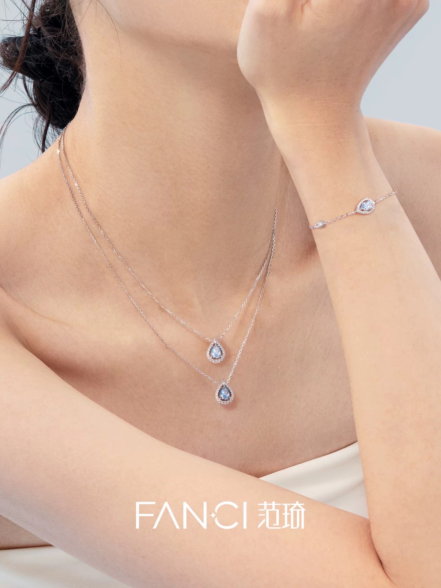 【情人节礼物】蓝眼泪项链毛衣链女生日新年礼物送女友,淘宝优惠券,粉丝福利购,淘宝优惠卷