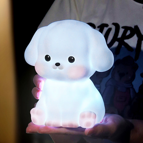 可爱儿童台灯小狗夜灯卧室床头灯可爱动物睡眠女生狗狗小夜灯网不 - 图0