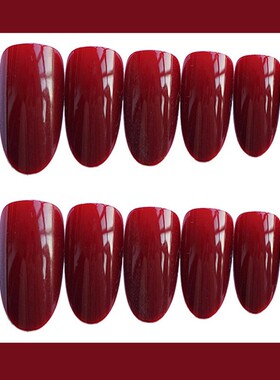 24Pcs/Box Red Ballerina Fake Nails Press On Nial Art Tips Fa