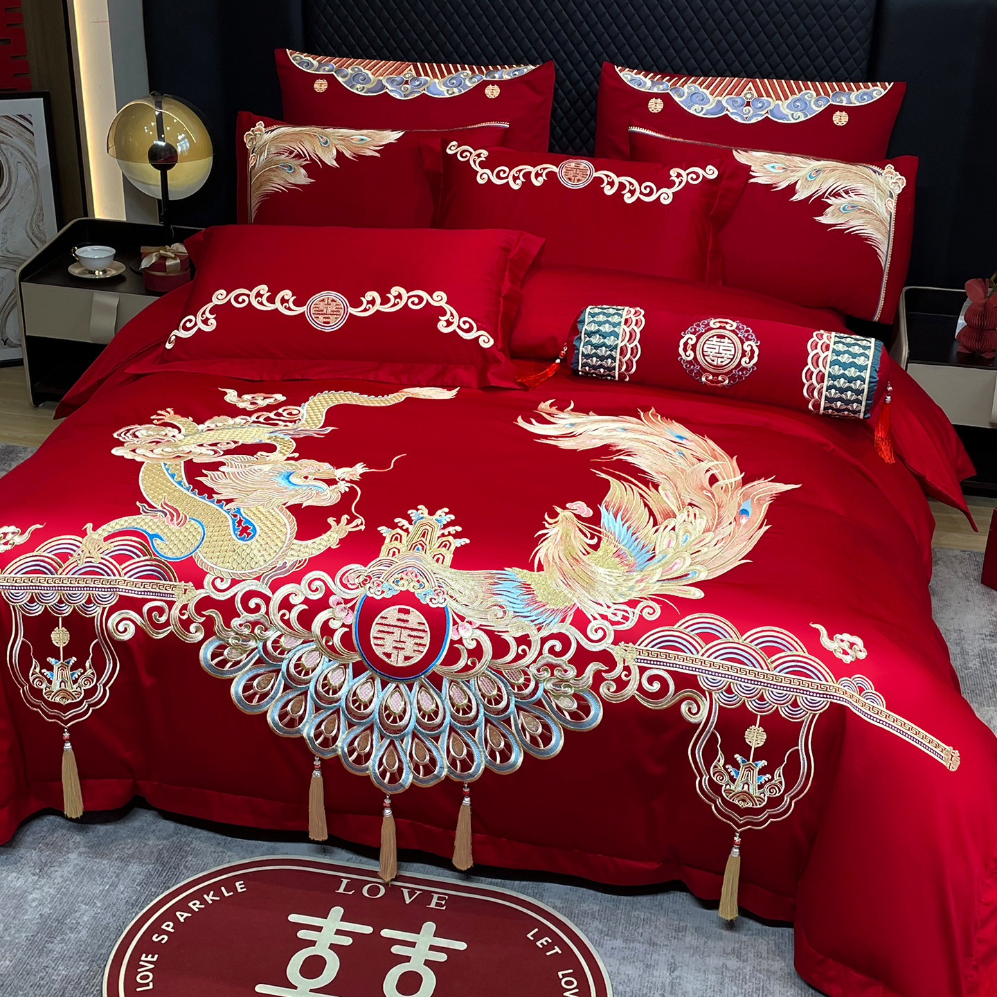 Wedding festive four-piece Chinese wedding dowry set