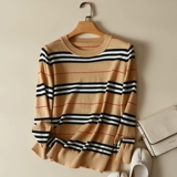 Осенний приятный телу тонкий лонгслив, нарукавники, трикотажный свитер, 2021 года, в корейском стиле, круглый воротник