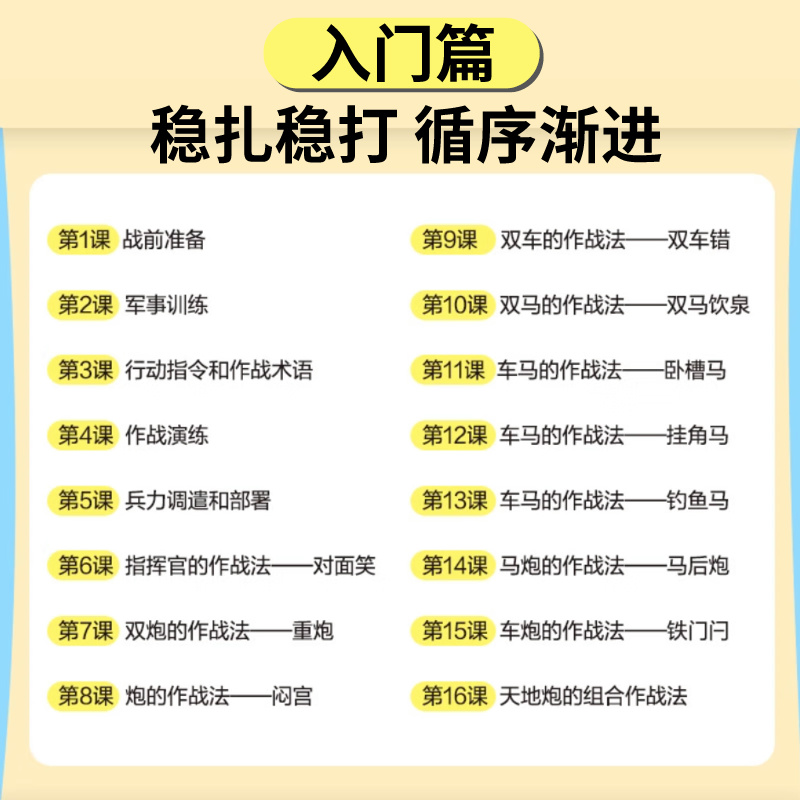 儿童象棋轻松学入门+提高套装2册中国象棋棋谱书籍入门棋谱儿童象棋入门教程象棋残局大全连将杀法习题集小学生教材书籍-图0