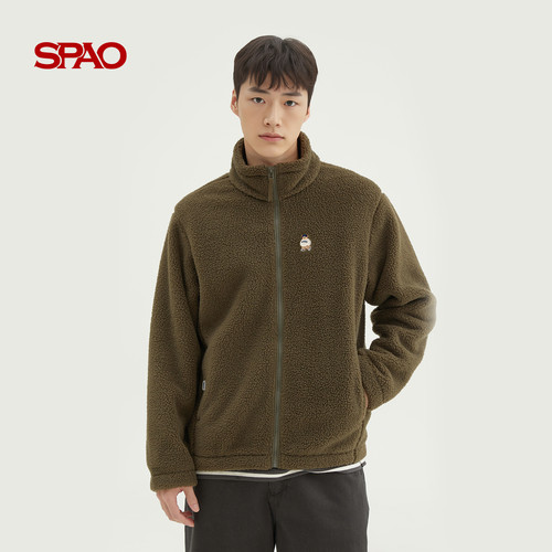 【WOODIE系列】SPAO韩国同款26年春季新品摇粒绒短款俏皮绒感外套 - 图2