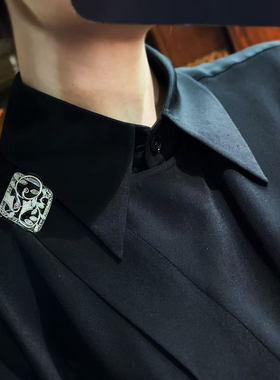 琦凡珠宝英式古典S925银天然淡水珍珠Vintage风格花卉胸针配饰