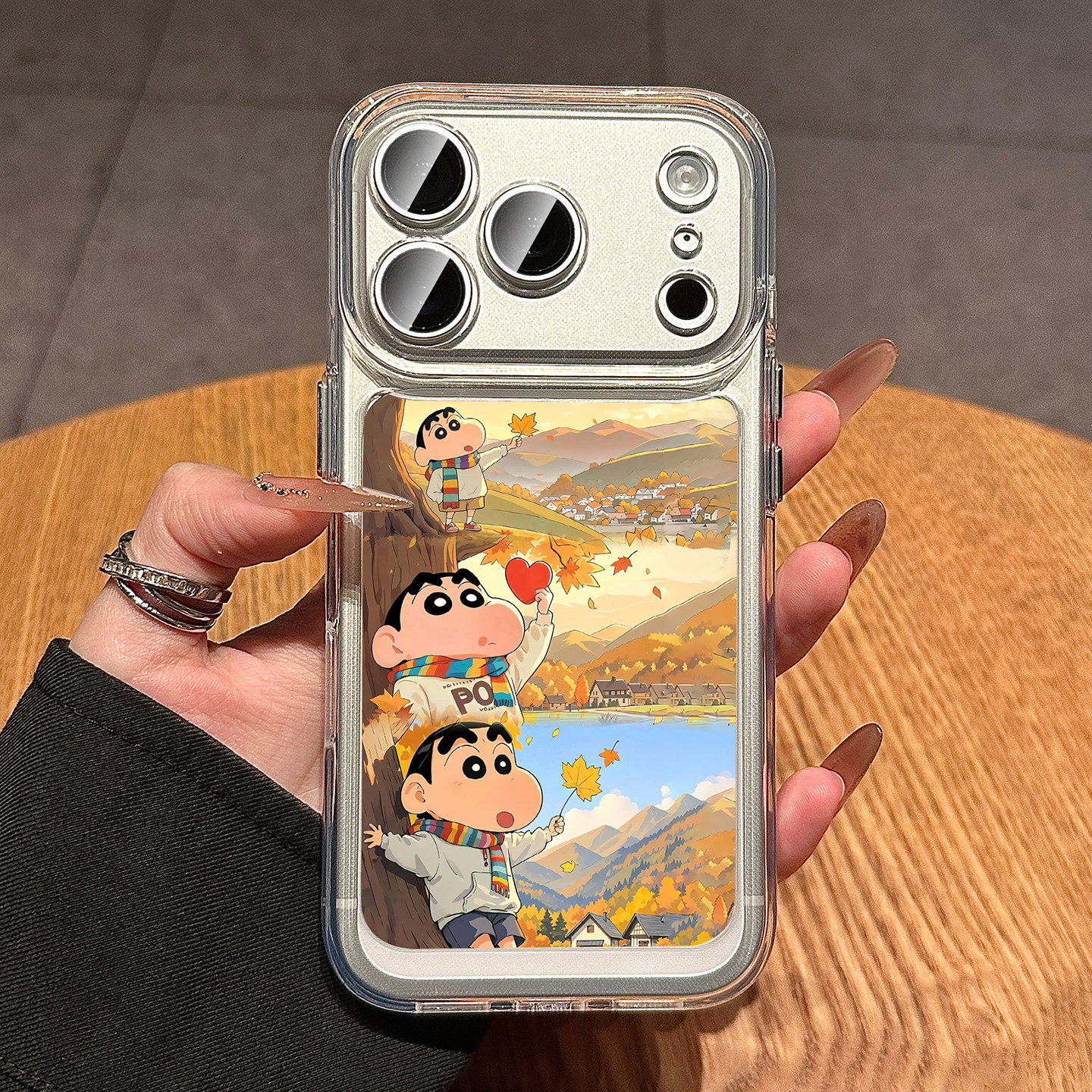 适用苹果17promax手机壳新款枫叶蜡笔小新iphone16保护套透明15pro全包防摔Air硅胶14超薄爆款13可爱女12小众,淘宝优惠券,粉丝福利购,淘宝优惠卷