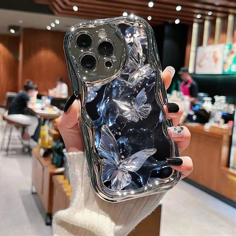 酷图适用苹果16手机壳ins梦幻蝴蝶iphone15promax保护套小众plus高级感镜面14pro网红新款13超仙防摔12女11软 - 图3