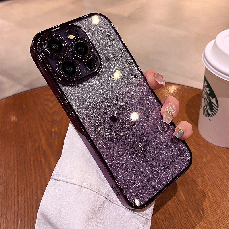 酷图适用苹果16promax手机壳15女新款iphone13保护套高级感14pm水钻蒲公英plus透明全包防摔软壳11简约奢华12,淘宝优惠券,粉丝福利购,淘宝优惠卷