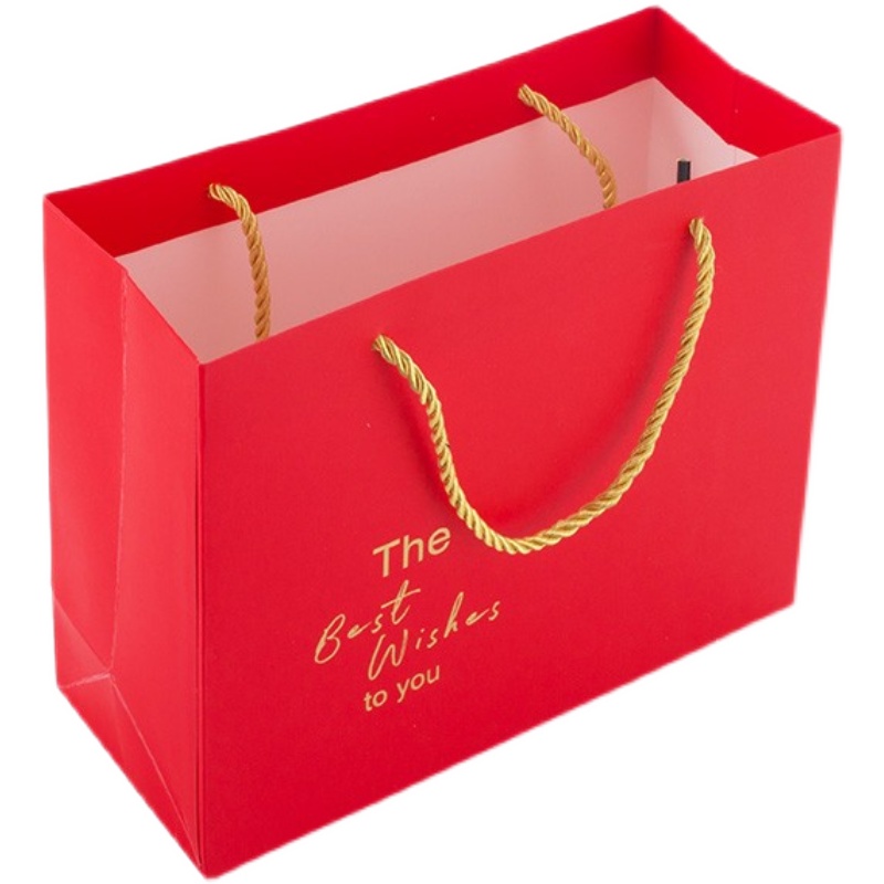 大红中秋节礼物礼盒纸袋喜庆大号春节年货生日礼品手提纸袋礼袋