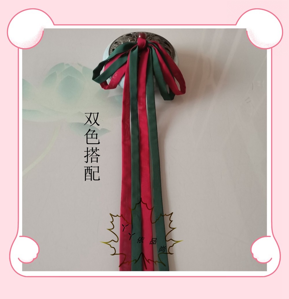 古风超细头绳汉服发带发饰周边配饰男女通用绑手带护腕带细窄抹额_虎窝淘