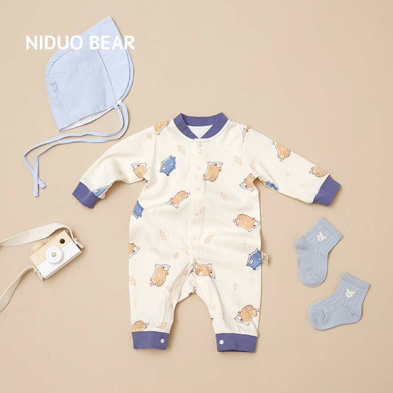 尼多熊新生儿婴儿衣服秋装宝宝哈衣 尼多熊连身衣/爬服/哈衣