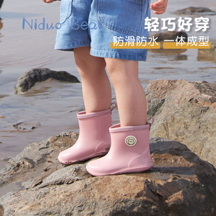 【雨鞋清仓】尼多熊儿童防水雨鞋男女