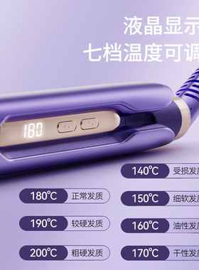 诺为负离子卷发棒红光护发夹板