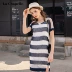 La Chapelle 2019 phụ nữ mới gợi cảm váy dệt kim dài phần lưới dài váy mùa hè thẳng - Váy eo cao