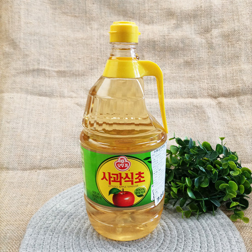 韩国进口调味品不倒翁苹果醋1.8L水果醋韩国料理醋冷面调味寿司醋 - 图2