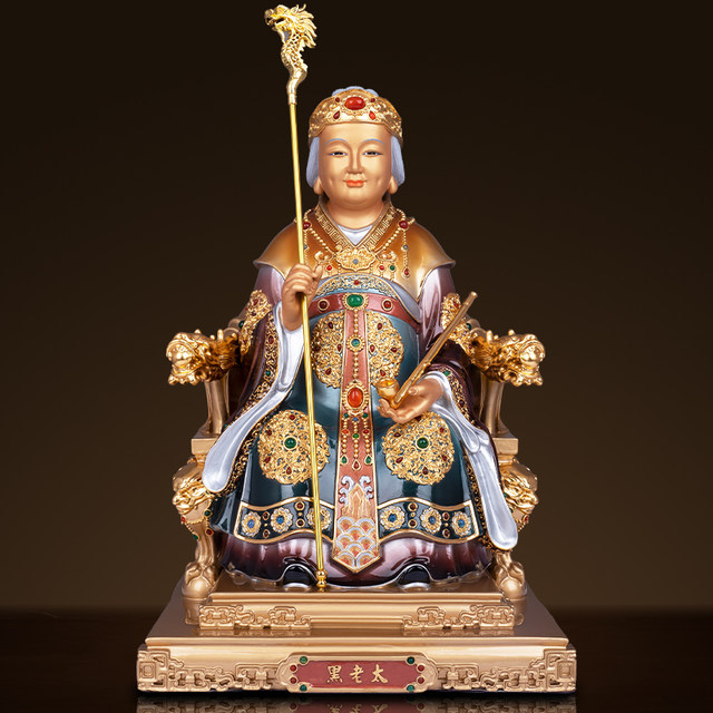 All-copper painted breast statue of Mr. Hu Santai