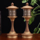 Taiwan all-copper incense burner with vase and fruit plate in front of Buddha