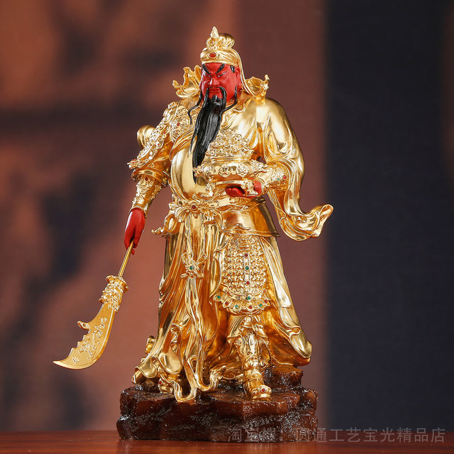 Wu Wealth God Guan Gong Statue is dedicated to the store to attract wealth.