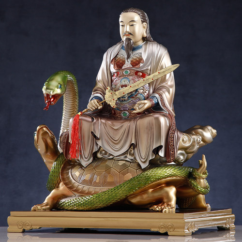 台湾真武大帝铜像家用北帝玄天上帝神像祖师爷武当山玄武大帝摆件 - 图2