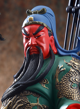 全铜关公摆件客厅武财神关羽神像