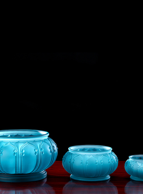 琉璃香炉佛前供灯插花瓶圣水杯