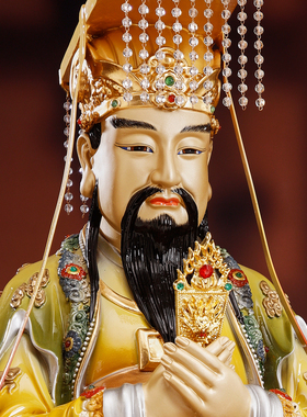 精品纯铜玉皇大帝神像王母娘娘像体供奉玉帝王母神像西王母摆件