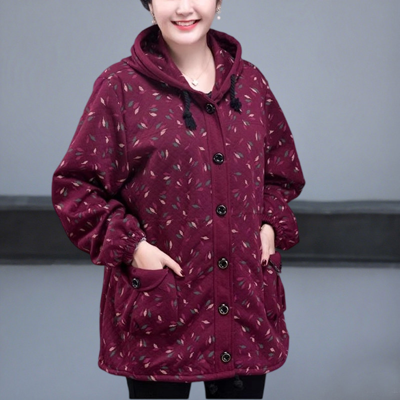 中老年外套女春秋冬装新款加肥加大码上衣妈妈洋气宽松棉服200斤,淘宝优惠券,粉丝福利购,淘宝优惠卷