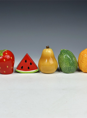 手绘可爱餐具草莓柠檬西瓜调料瓶