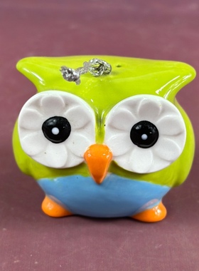 外贸出口草原之路手绘可爱迷你猫头鹰胡椒粉瓶小挂件摆件装饰品