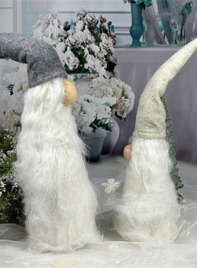 毛绒布艺地精装饰品摆件圣诞老人