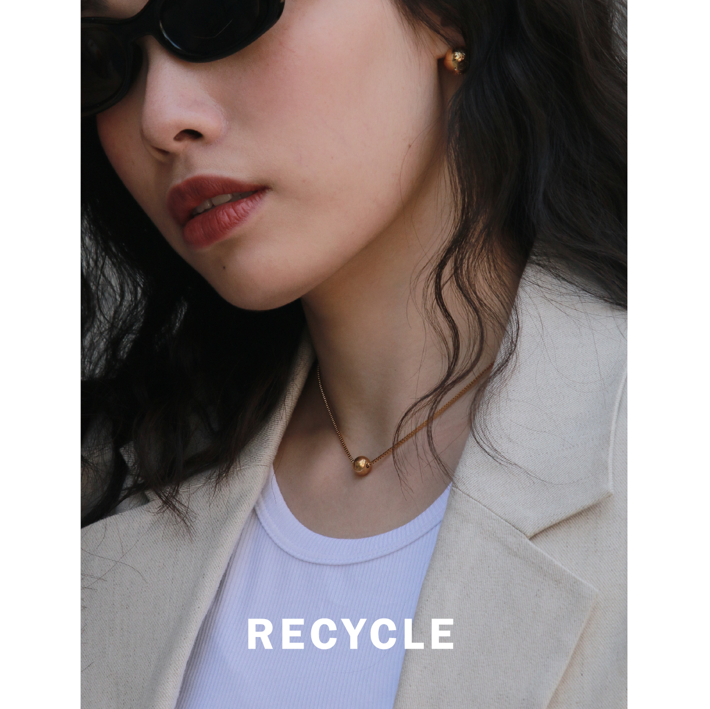 RECYCLE/圆珠波波项链百搭简约法式复古经典通勤叠戴锁骨链-图2