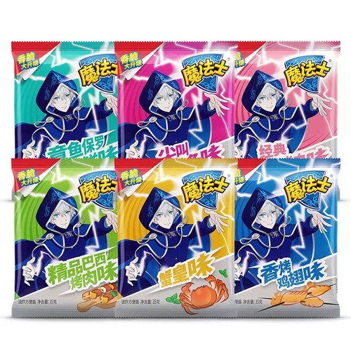 华丰魔法士干脆面35g*30整箱袋装大包薯你脆魔法师即食点心干吃面 - 图3