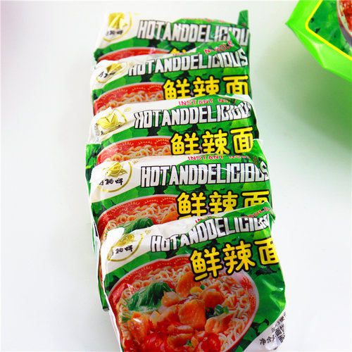 80后怀旧零食老南京凤凰街寿桃牌鲜辣面5袋装量贩速食方便面泡面 - 图2