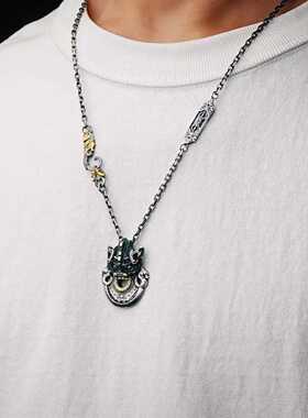 复古上古饕餮神兽吊坠斧钺龙纹