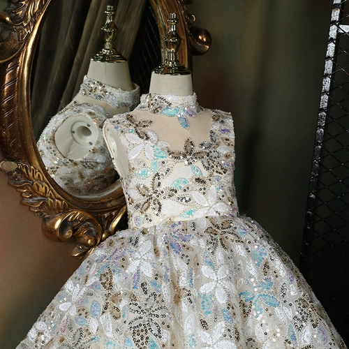 Детское вечернее платье, пианино, манекен головы, элитный костюм, коллекция 2023, подходит для подростков, для подиума