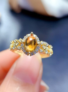 925银镀18K金开口食指环先鉴后发