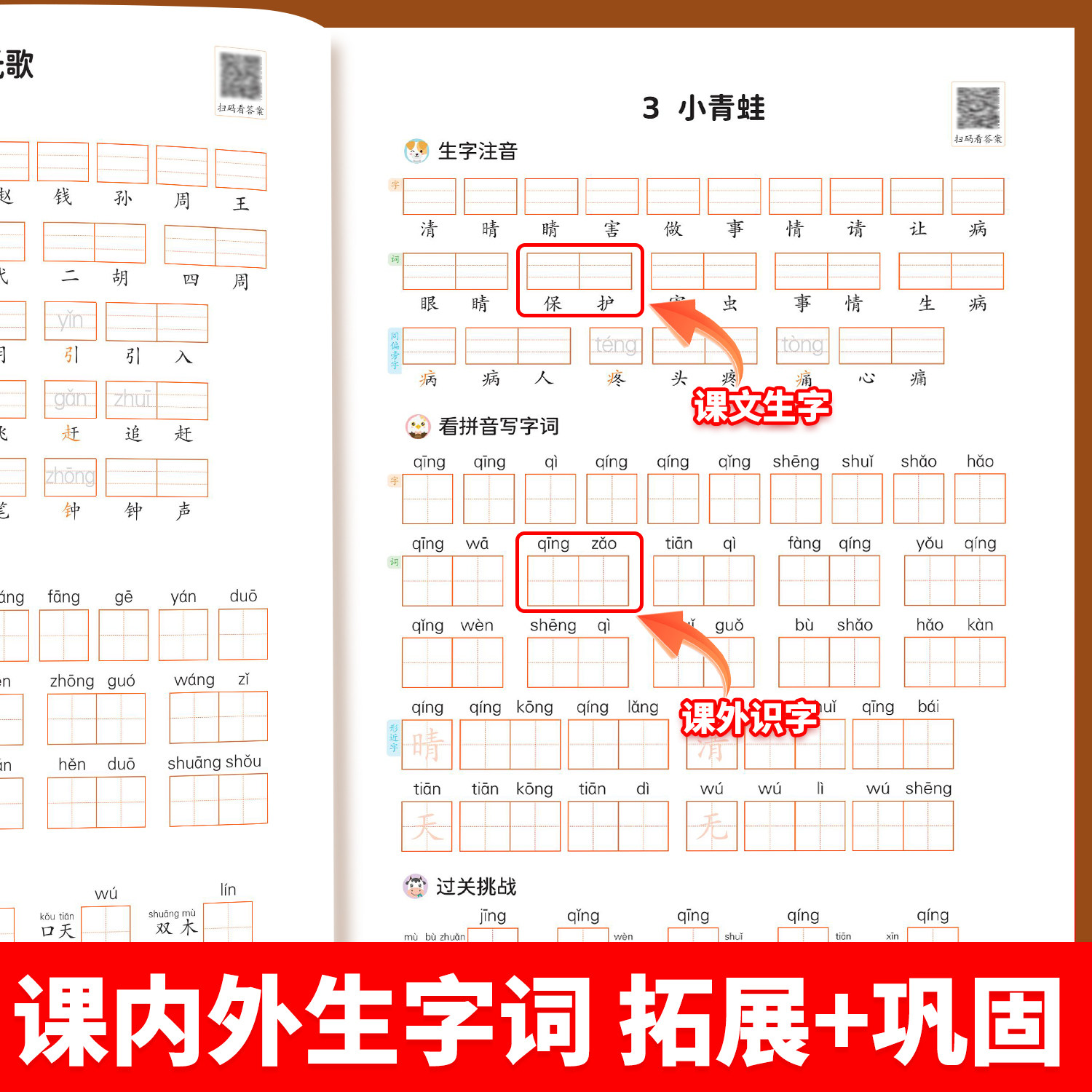 斗半匠看拼音写词语一年级下册上册三四五六年级二年级下人教版小学语文同步练习册每日一练生字注音练习默写拼读能手拼音专项训练