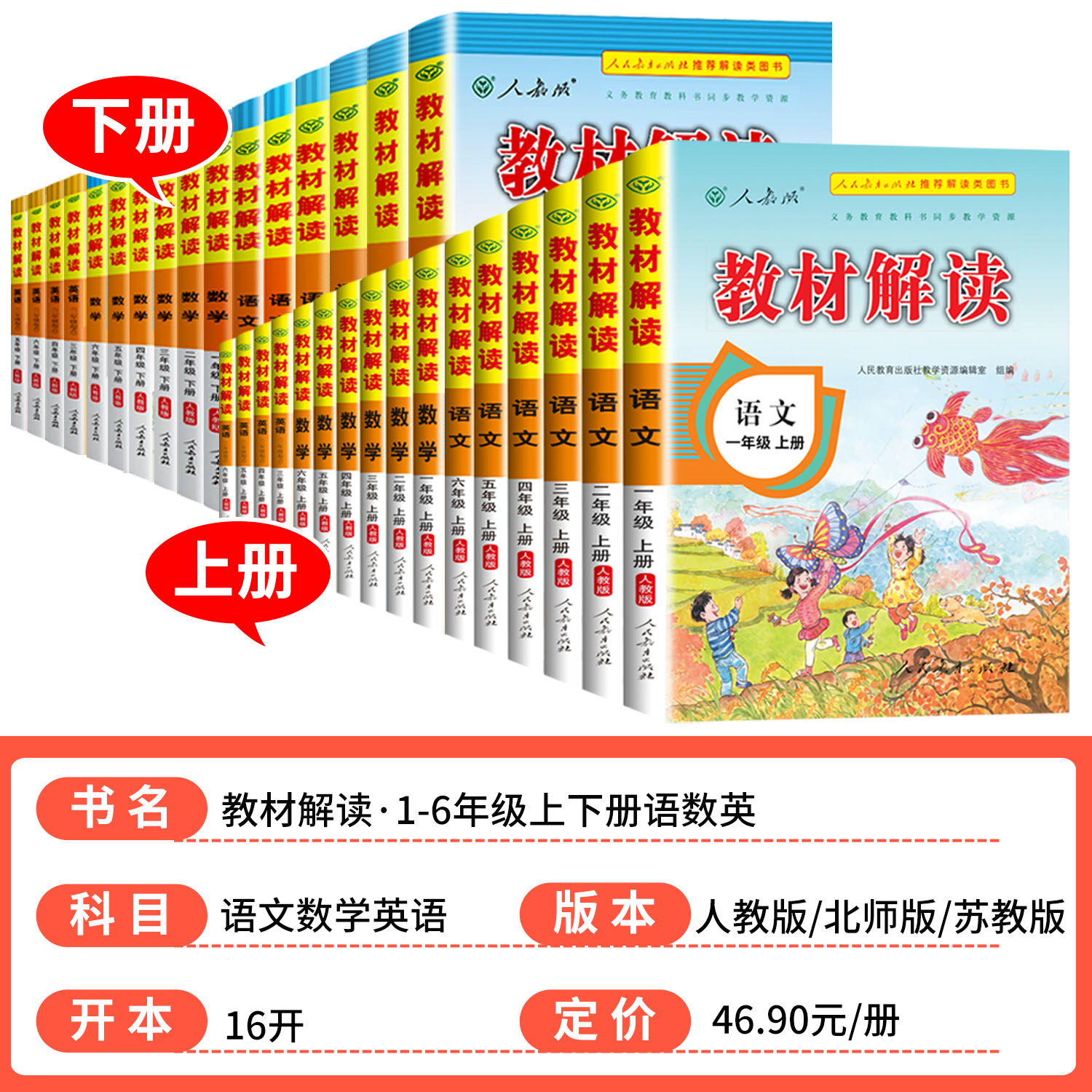 2024春教材解读三年级上册下册一年级二年级四4五5六6上语文数学英语书全套同步解析人教版3小学教材全解课本讲解课堂笔记北师大 - 图1