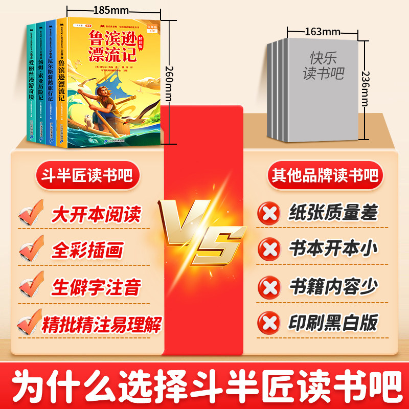 鲁滨逊漂流记六年级下册必读的课外书快乐读书吧爱丽丝漫游奇境汤姆索亚历险记尼尔斯骑鹅旅行记原著完整版鲁滨孙全套书目企鹅正版