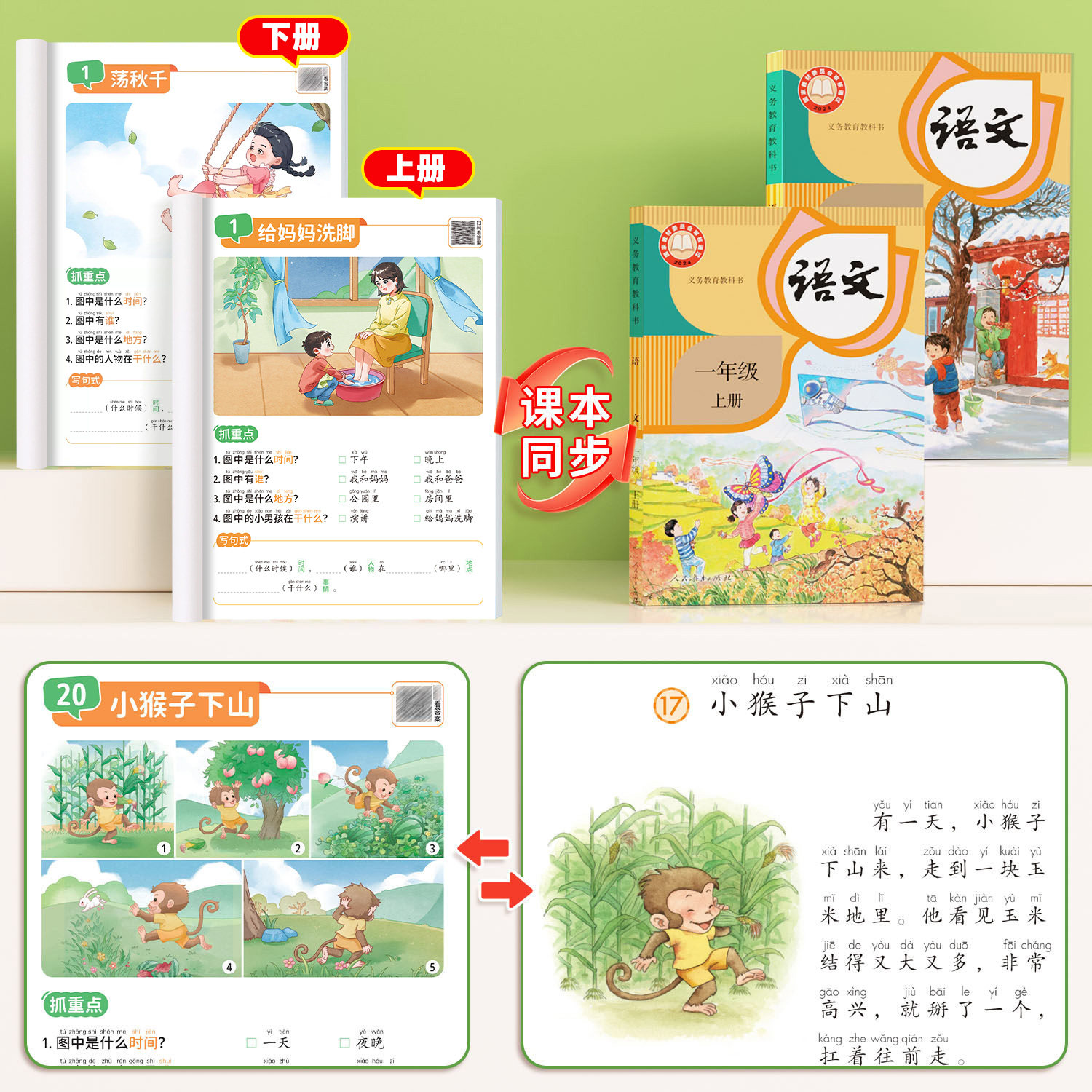 看图写话一二年级专项训练上册下册每日一练人教版语文一年级下学期思维导图说话写话阅读理解范文大全1课外书2同步练习册一升二