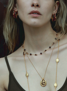 TenderSociety石榴石串珠项链