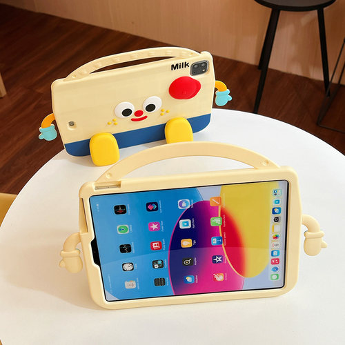 2024款pro11苹果ipad 10平板保护套第六代air6卡通10.2儿童十防摔适用8/9全包可爱mini5七八硅胶9.7寸A2602五 - 图0