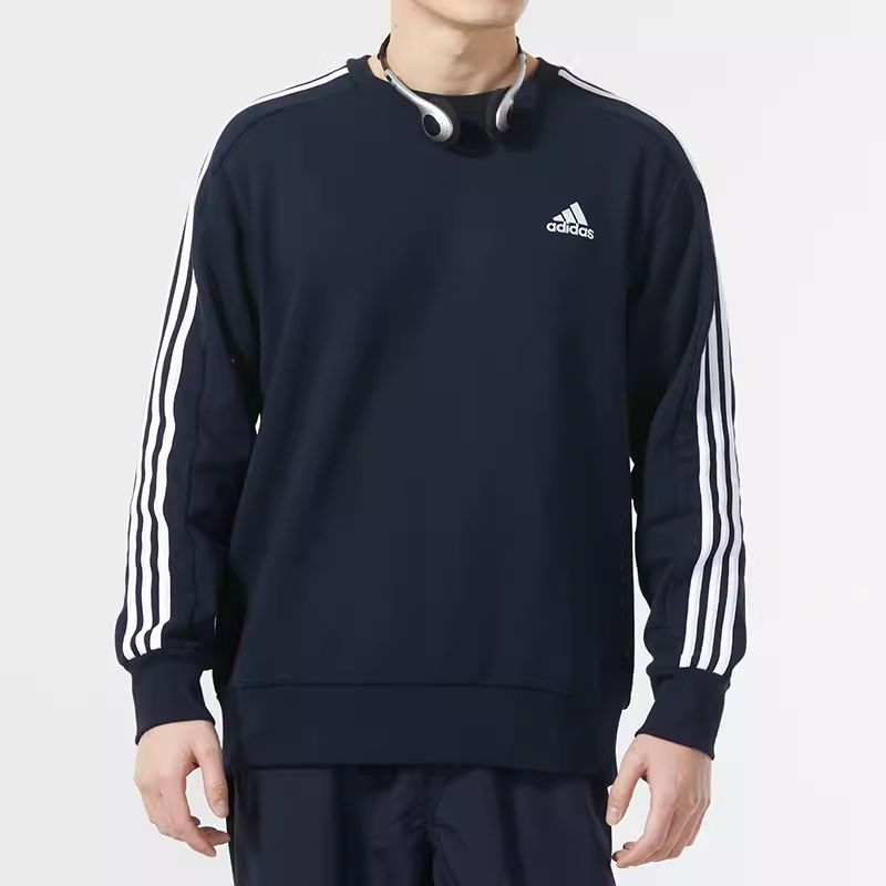 Adidas阿迪达斯圆领卫衣男2024新款跑步运动休闲圆领套头衫IC9318 - 图3