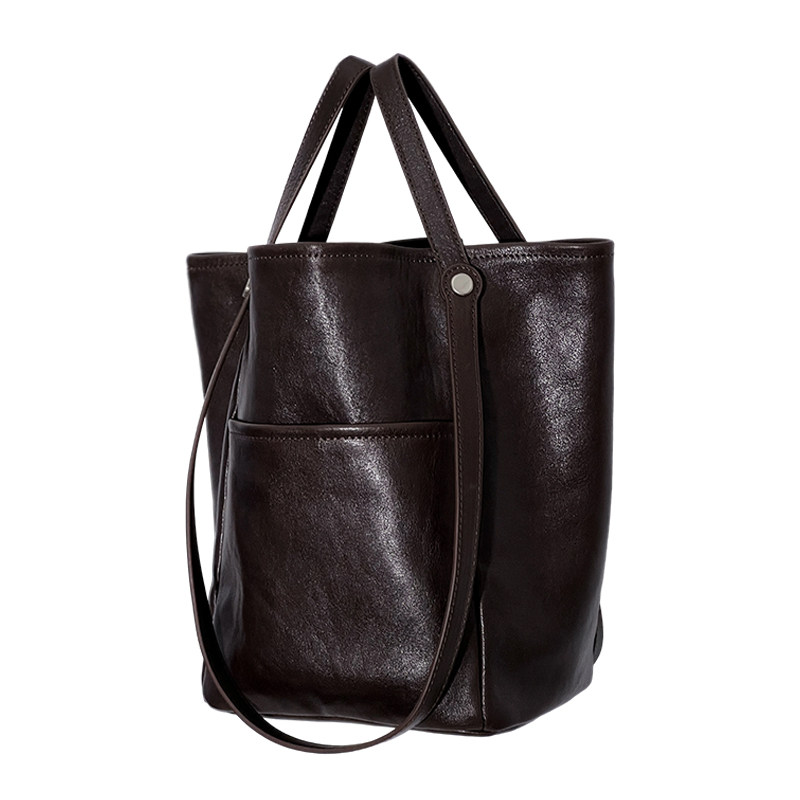 jpjclassic头层植鞣牛皮水桶包单肩斜挎菜篮子通勤软包慵懒腋下包,淘宝优惠券,粉丝福利购,淘宝优惠卷