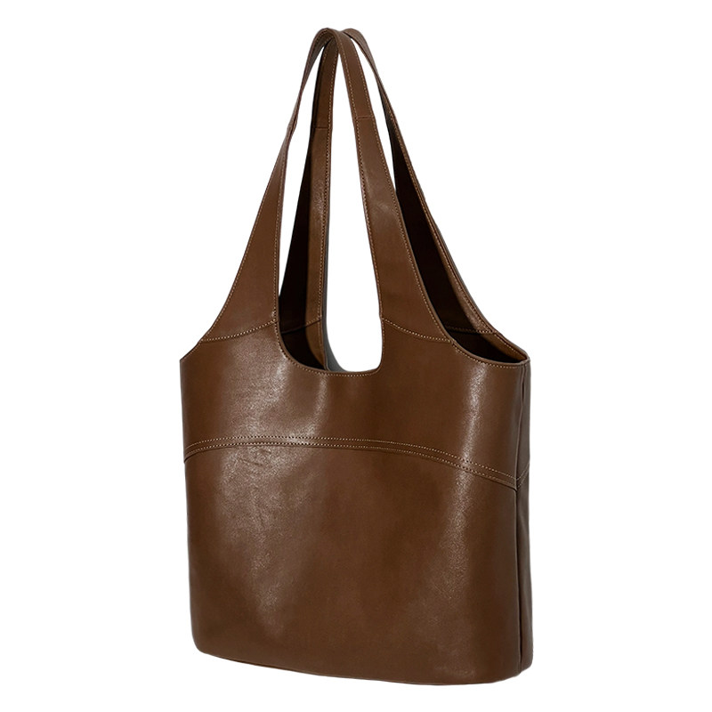 jpjclassic头层植鞣牛皮托特包女单肩腋下包大容量通勤简约水桶包,淘宝优惠券,粉丝福利购,淘宝优惠卷