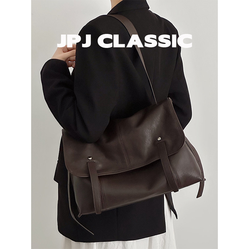 jpjclassic头层植鞣牛皮托特包女单肩斜挎邮差包软包通勤腋下包,淘宝优惠券,粉丝福利购,淘宝优惠卷